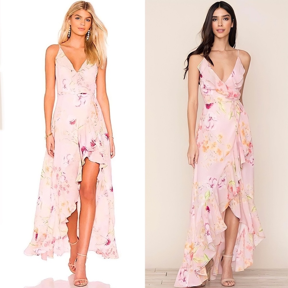 NWT Yumi Kim Meadow Floral Wrap Maxi Dress Wall Flower